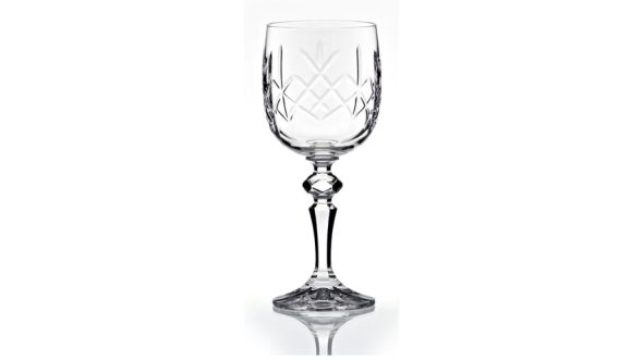 Flamenco heavy cut cystal goblet