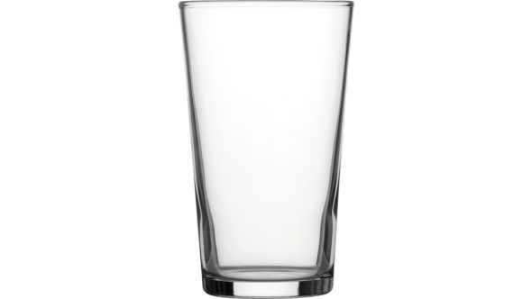 Bulk packed half pint conical glass