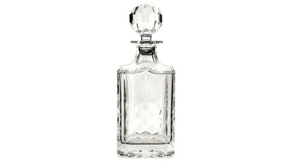 Cut square crystal decanter