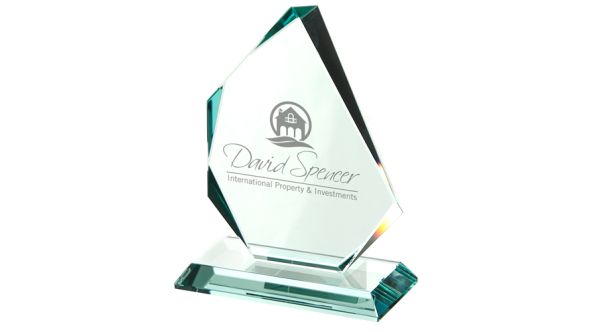 Medium jade green prism award