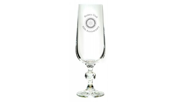 Crystal champagne flute glass