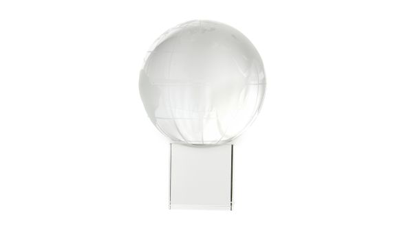 100mm Globe award on a crystal base