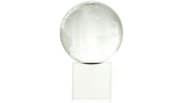 60mm Globe award on a crystal base