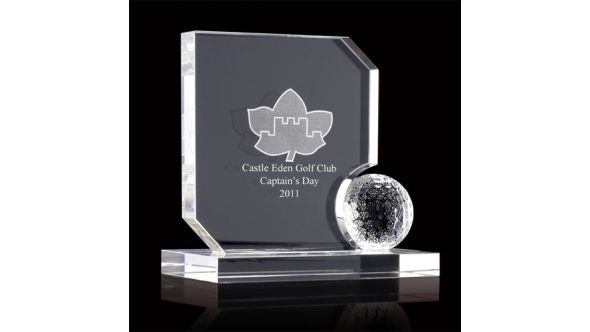 Optical crystal golf ball award