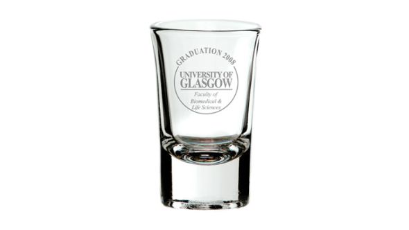 Flared top shot glass