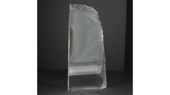 Small optical crystal ice layered block award