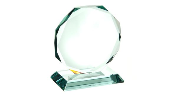 Small jade green octagon award