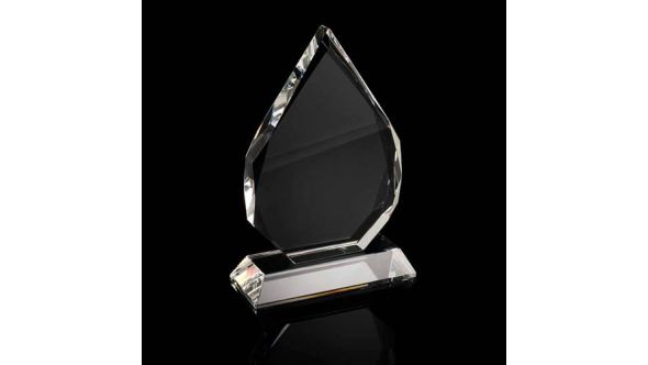 Optical crystal pointed spear award