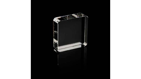 60mm Optical crystal square paperweight with rounded corners