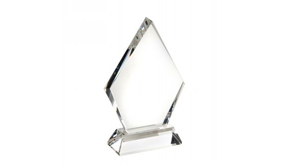 Optical crystal diamond trophy award