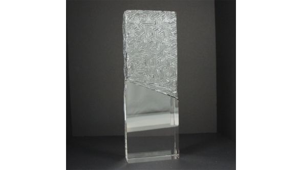 Medium optical crystal tombstone award